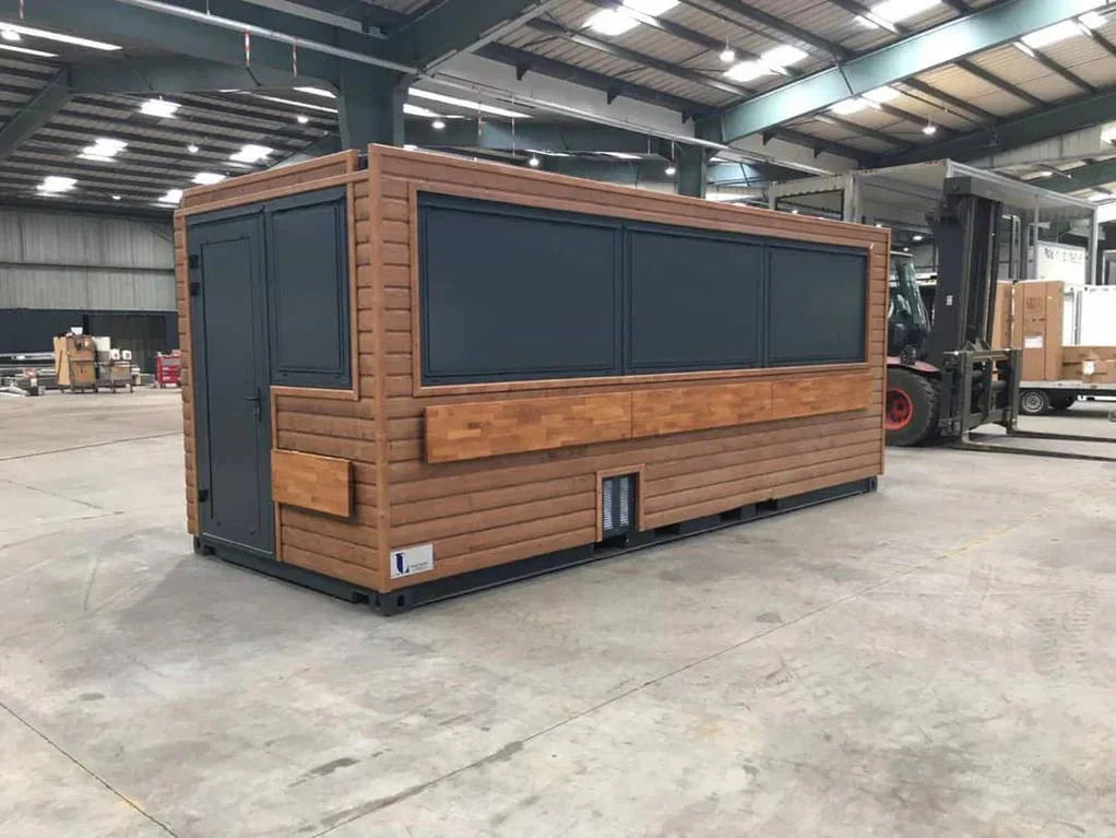 Contenedor para cafetería de 20 pies con diseño muy limpio
