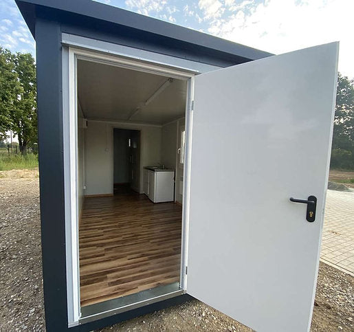 Contenedor 6×2,40m + WC, ducha y cocina