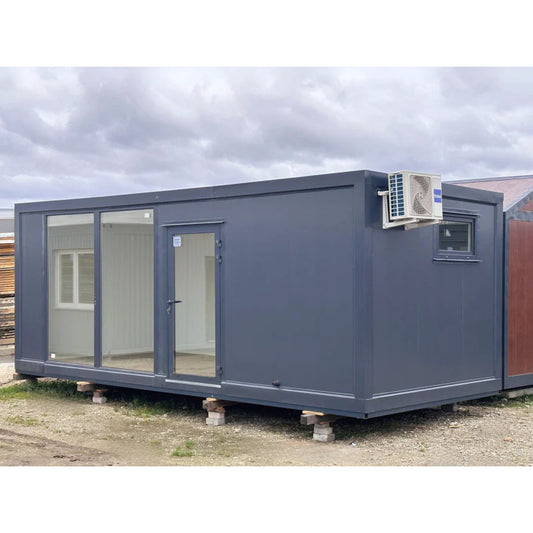 Oficina 7x3m grandes vitrinas con air condicion