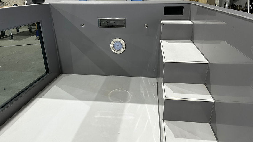 Piscina de polipropileno de 6,5 mx 2,5 m con ventana de 4 m