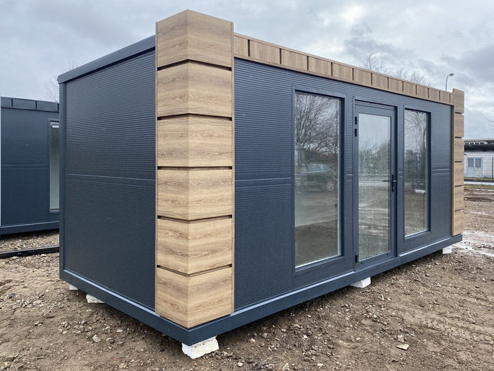 Contenedor de oficina 6x2,83 metros con 2 ventanas